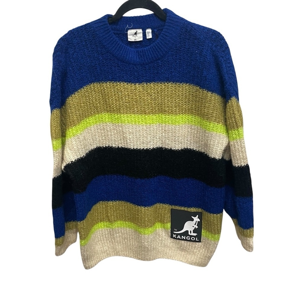 Kangol X H&M sweater collab women’s size XS oversized neon colorblock